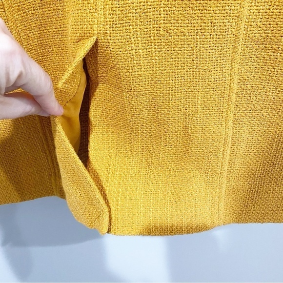 CHICO’S Modern Textured Topper Jacket Long Sleeve Yellow Gold Size 0 US 4 Small - Picture 7 of 12